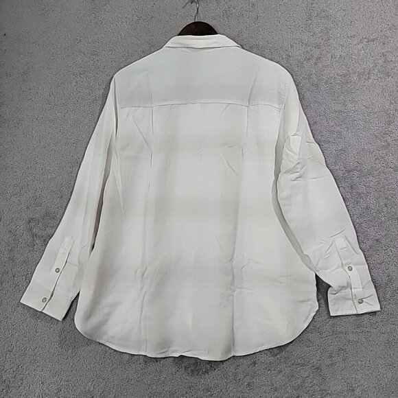 NEW Women's Jachs Girlfriend Super Soft Flannel Shirt White Size L H584 - Picture 3 of 10